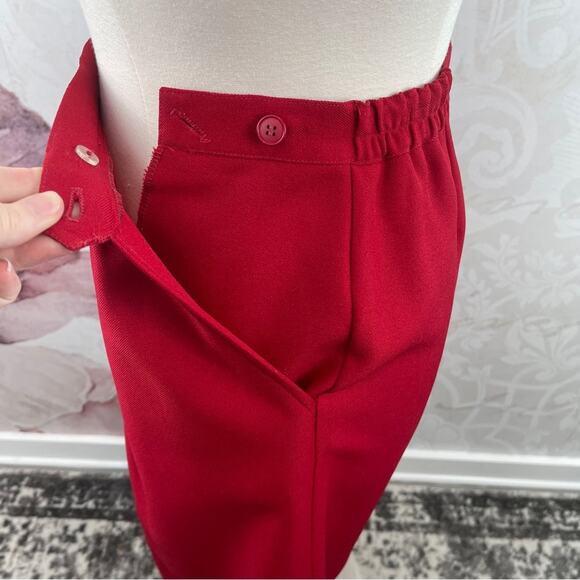 Haberdashery By Personal Vintage Red Skirt Suit Set Size 10 - Picture 9 of 12